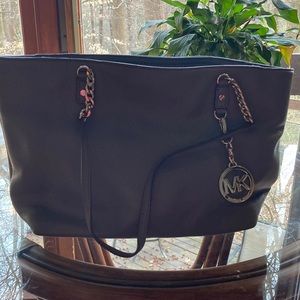 Michael Kors Satchel Purse in Grey with Silver